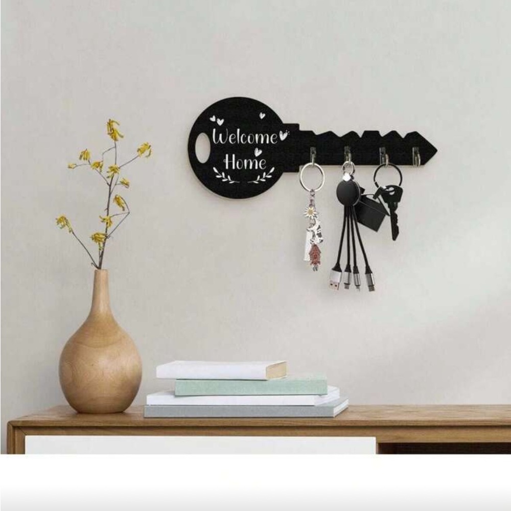 Elegant Black Key Wall Hook